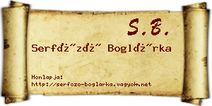 Serfőző Boglárka névjegykártya