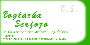 boglarka serfozo business card
